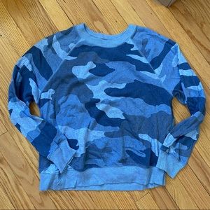 Aerie blue camo sweatshirt